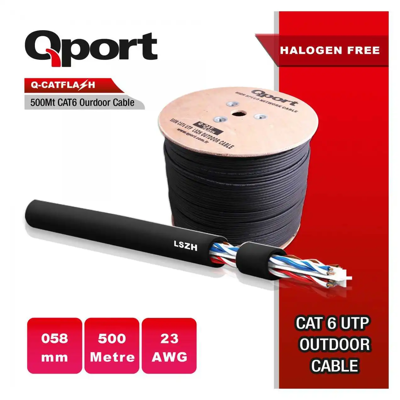 qport-q-catflash-500-metre-lszh-cat6-outdoor-kablo-ürün-resmi